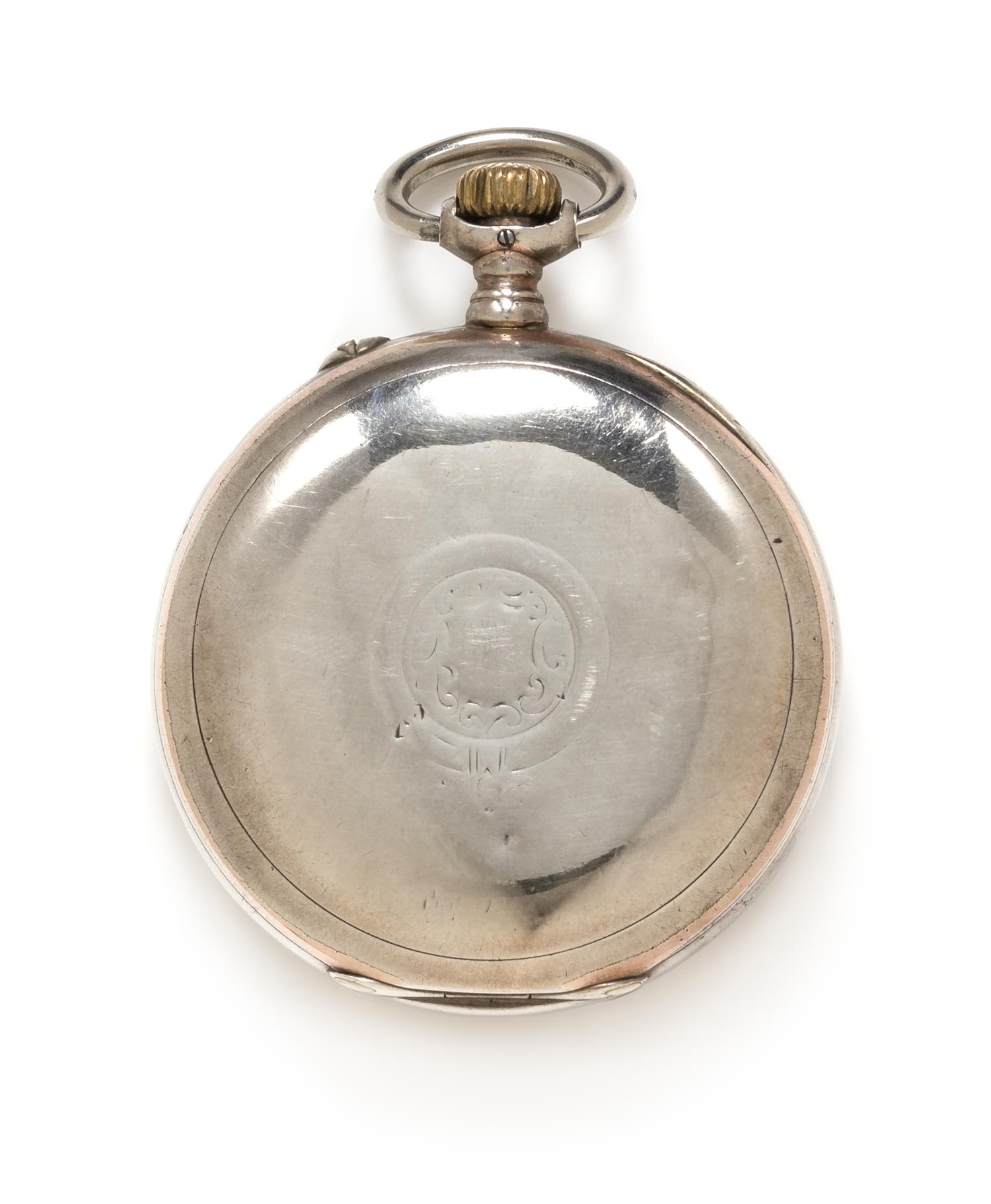 A Silver Open Face Pocket Watch, Longines for Otto Sprenger Filenne, 51.80 dwts.