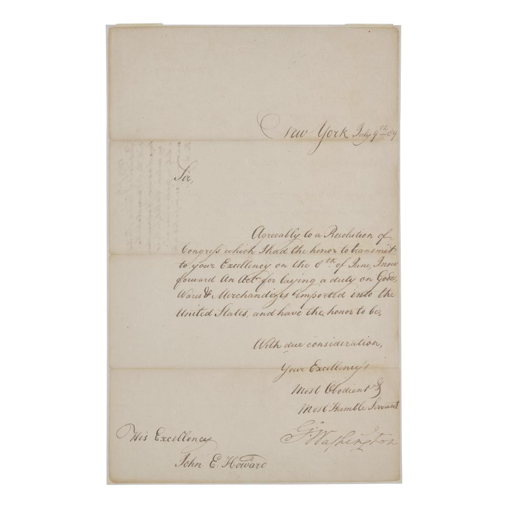 [Presidential] Washington, George. Letter, signed