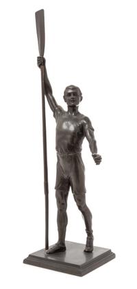 A Continental Bronze Figure Height 19 3/4 inches.