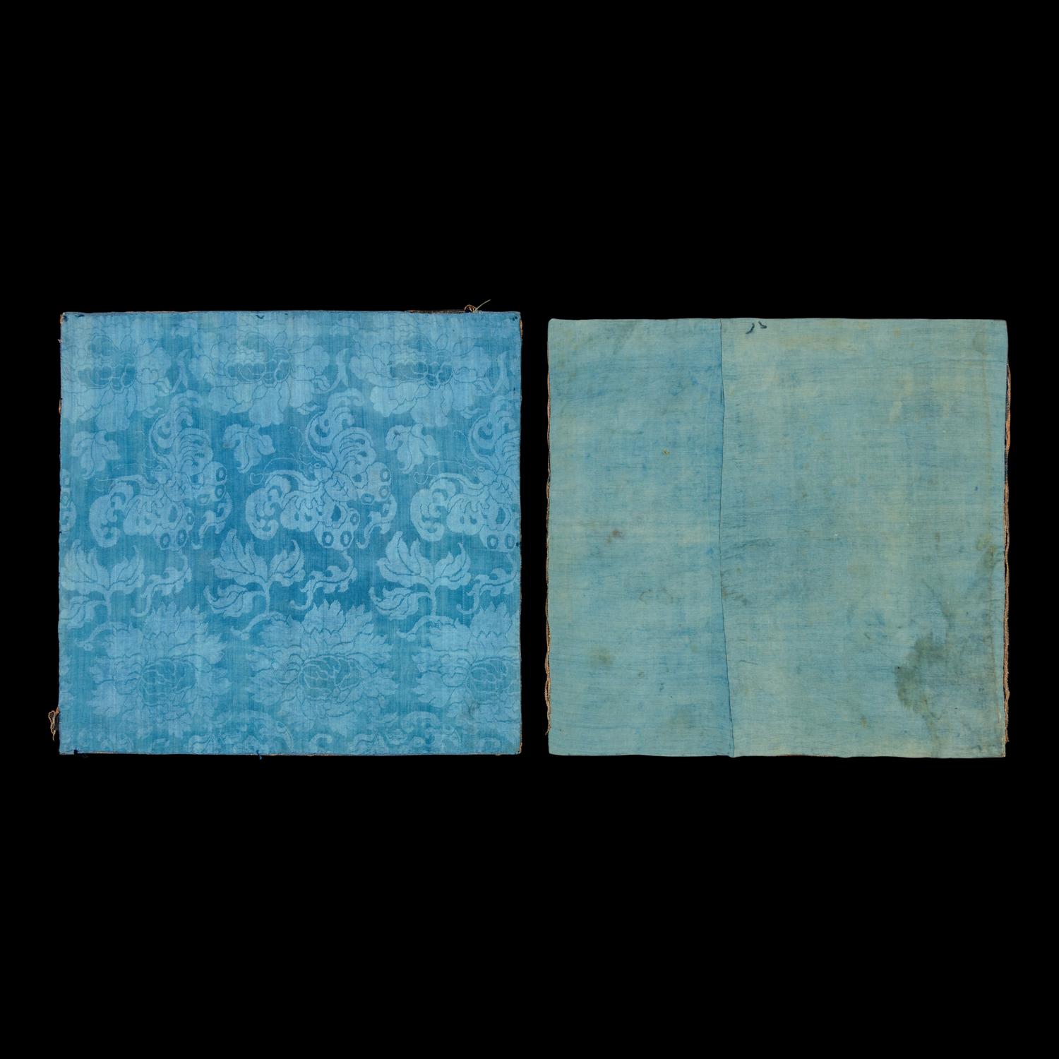 Two Chinese Kesi Silk Civil Official's Rank Badges, Mid-Late Qing Dynasty 清中晚期 醬地緙絲補子兩幅
