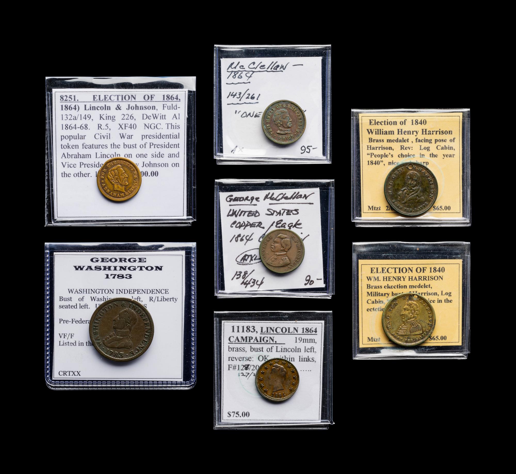 [EXONUMIA] A Collection of Seven United States Political Tokens