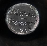 Blackware Pottery Jar, with Gunmetal Finish July 1963