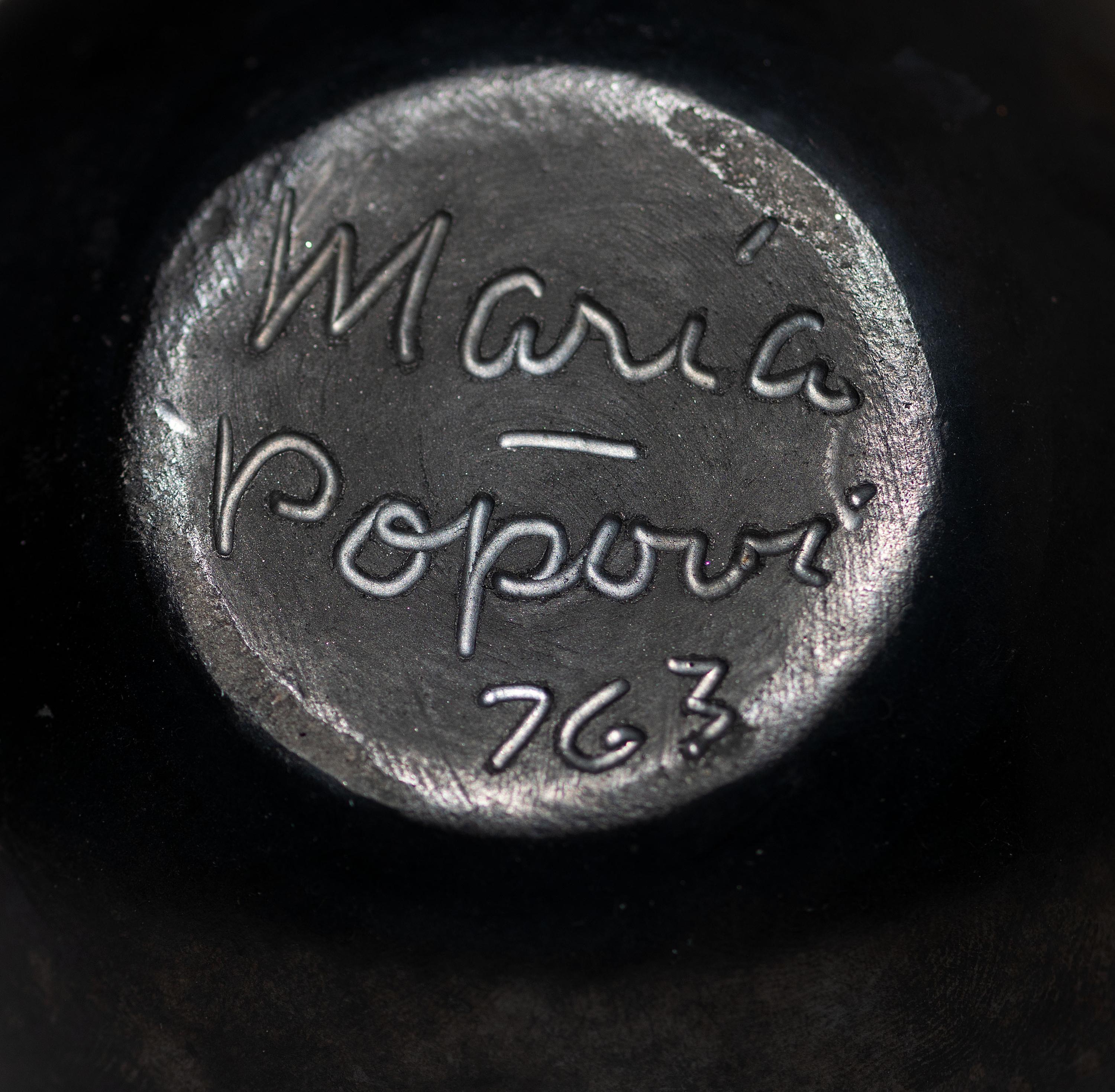 Blackware Pottery Jar, with Gunmetal Finish July 1963