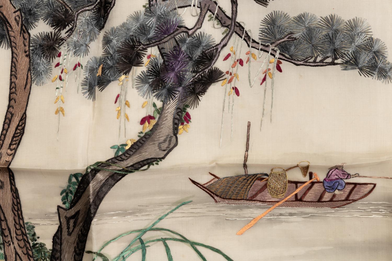 A Large Group of Chinese Silk Embroidery Samples
