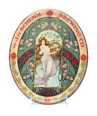 A J.G. Schemm Brewing Company Tin Lithograph Advertising Tray