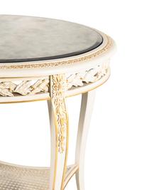 A Louis XV Style Painted and Parcel Gilt Side Table
