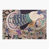 A very large and unusual Chinese silk-embroidered tapestry 巨幅京剧人物挂毯 Late Qing dynasty ??