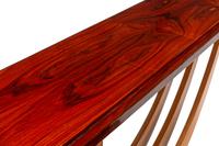 A Pair of Art Deco Style Rosewood and Birch Console Tables