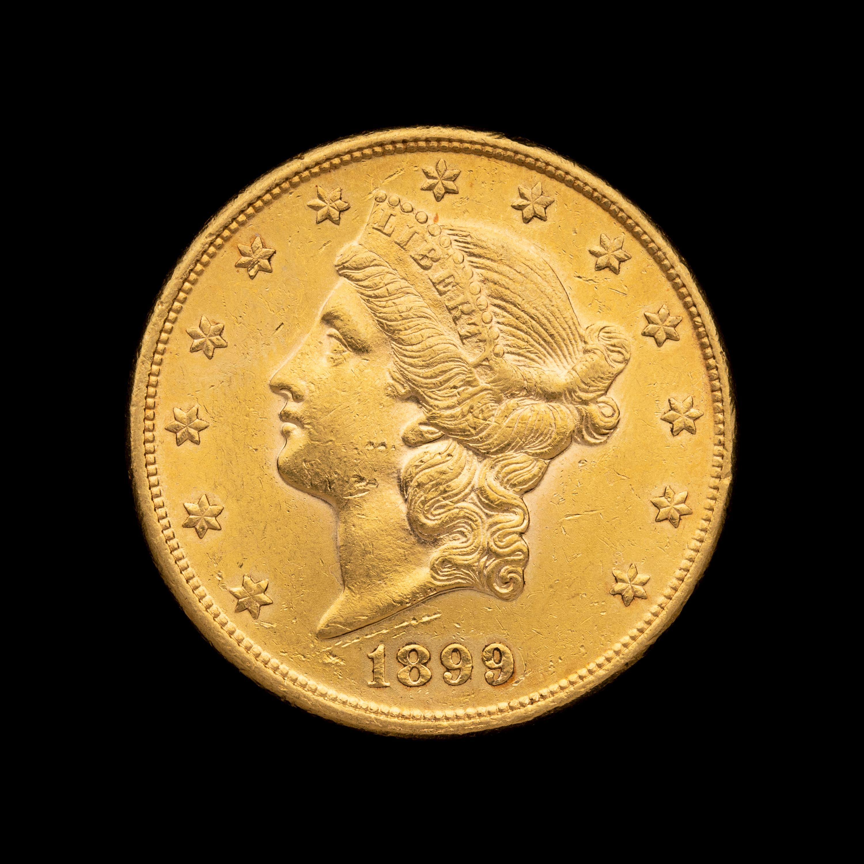 An 1899-S Liberty Head $20 Gold Coin