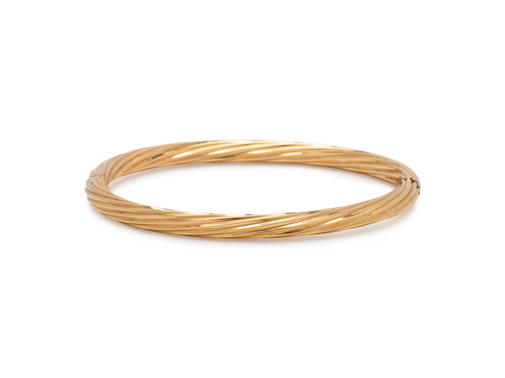 YELLOW GOLD BANGLE BRACELET