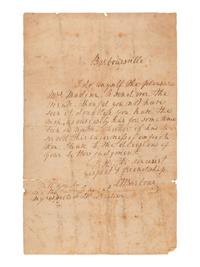 MADISON, James (1751-1836). Autograph note unsigned.