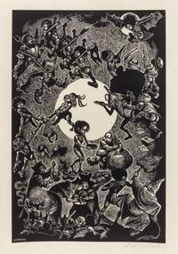 Fritz Eichenberg, (American, 1901-1990), In Praise of Folly, 1972 (portfolio of 10 with text and justification)
