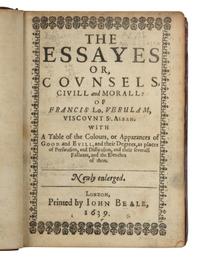 BACON, Francis, Sir (1561-1626). A group of 4 works, comprising:
