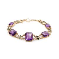 AMETHYST AND ENAMEL BRACELET
