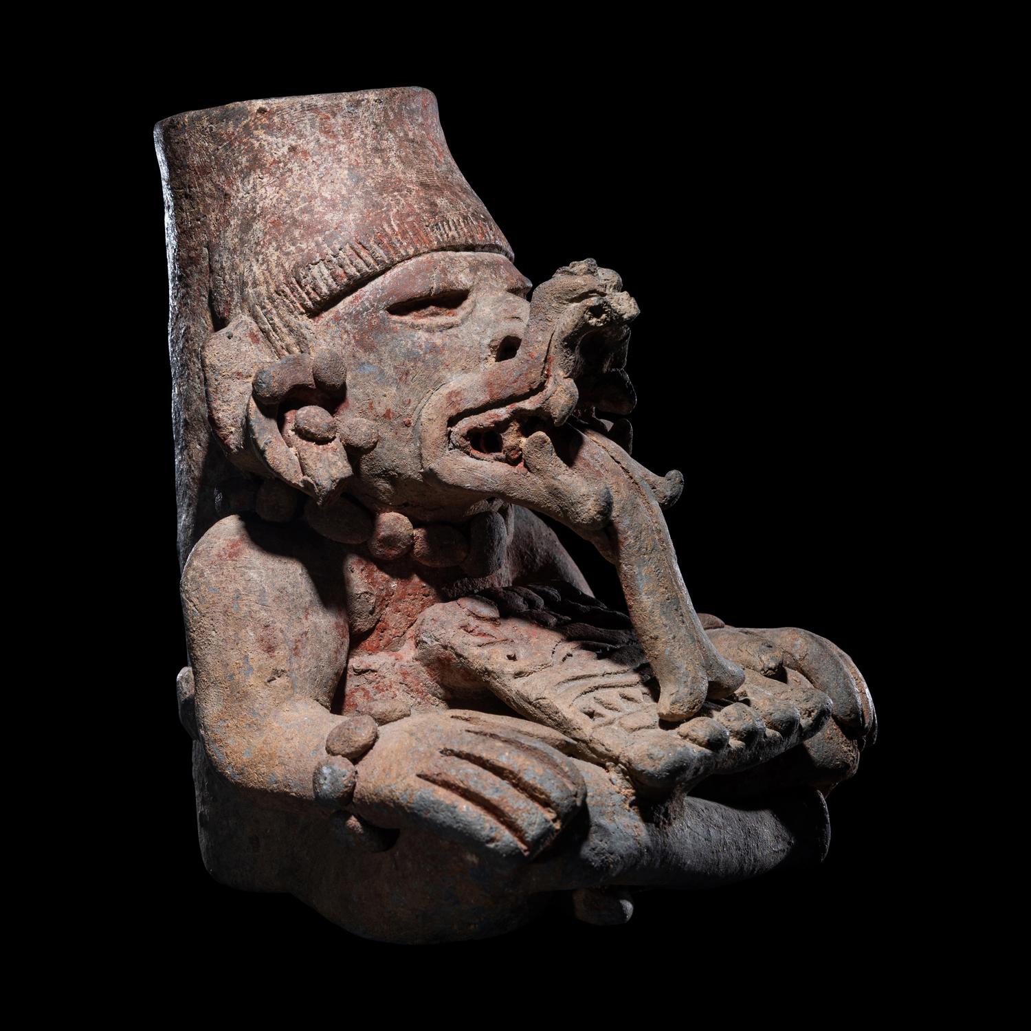 A Zapotec Funerary Urn with a Deity