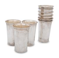 Nine American Silver Mint Julep Cups — 20TH CENTURY