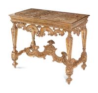 An Italian Baroque Mecca Onyx-Top Console Table