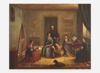 By tradition attributed to Ann Hall (1792-1863), Family Portrait, circa 1859