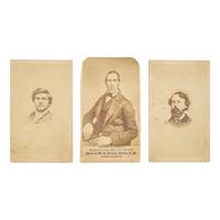[Crime & Punishment] Group of 3 CDVs of a Murderer, His Victim, and the Detective who Brought Him to Justice