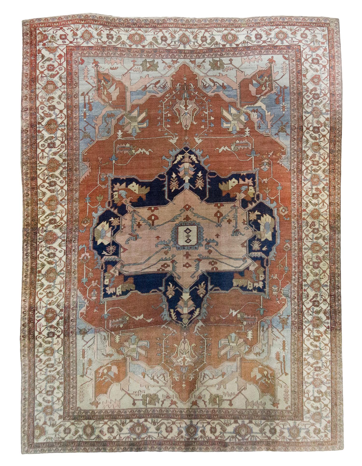 A Caucasian Wool Flatweave Rug 14 feet 4 inches x 11 feet 4 inches.