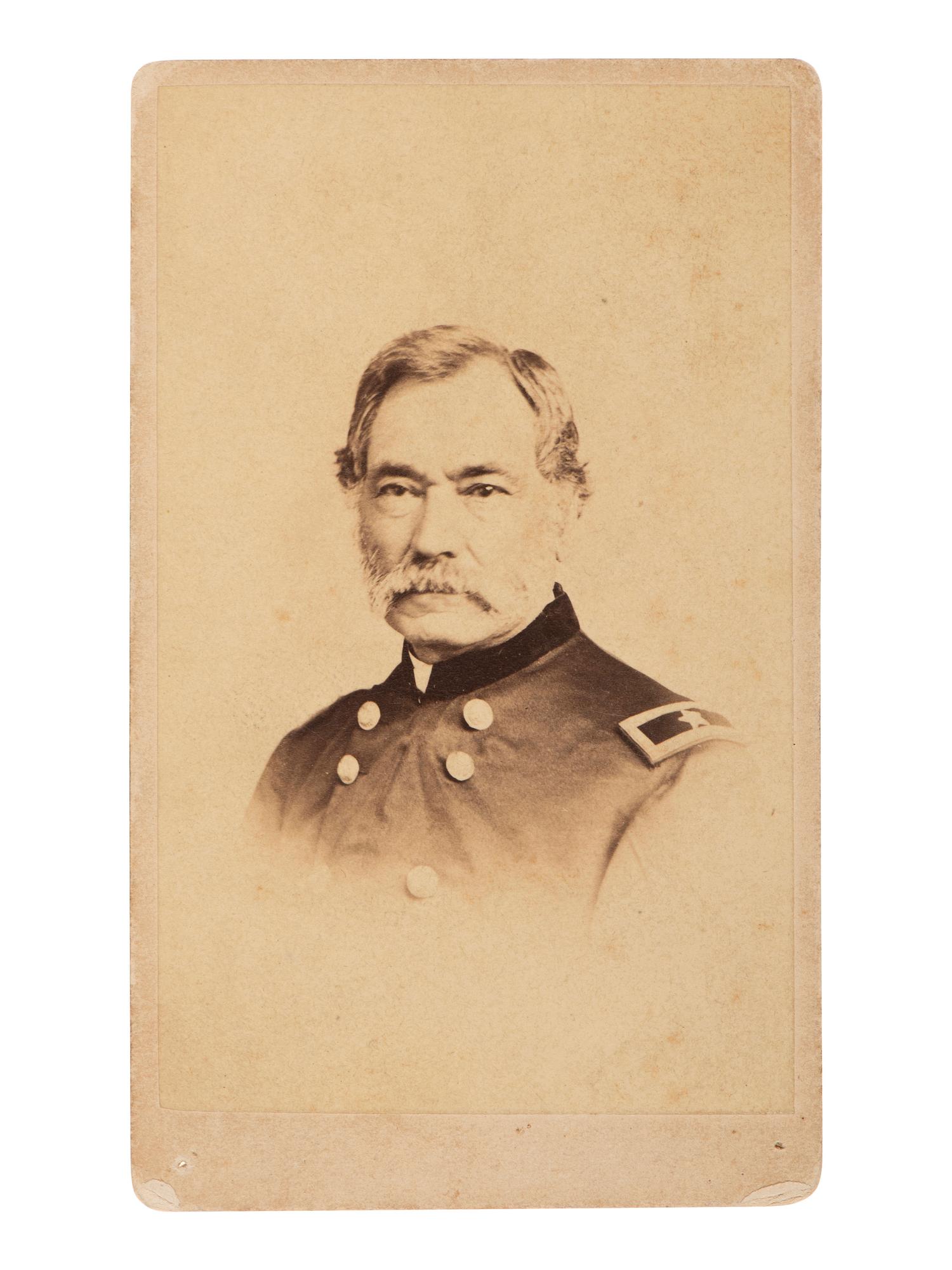 [CIVIL WAR - GETTYSBURG]. CDV of General Sydney Burbank. Chicago: S.M. Fassett, ca 1865.