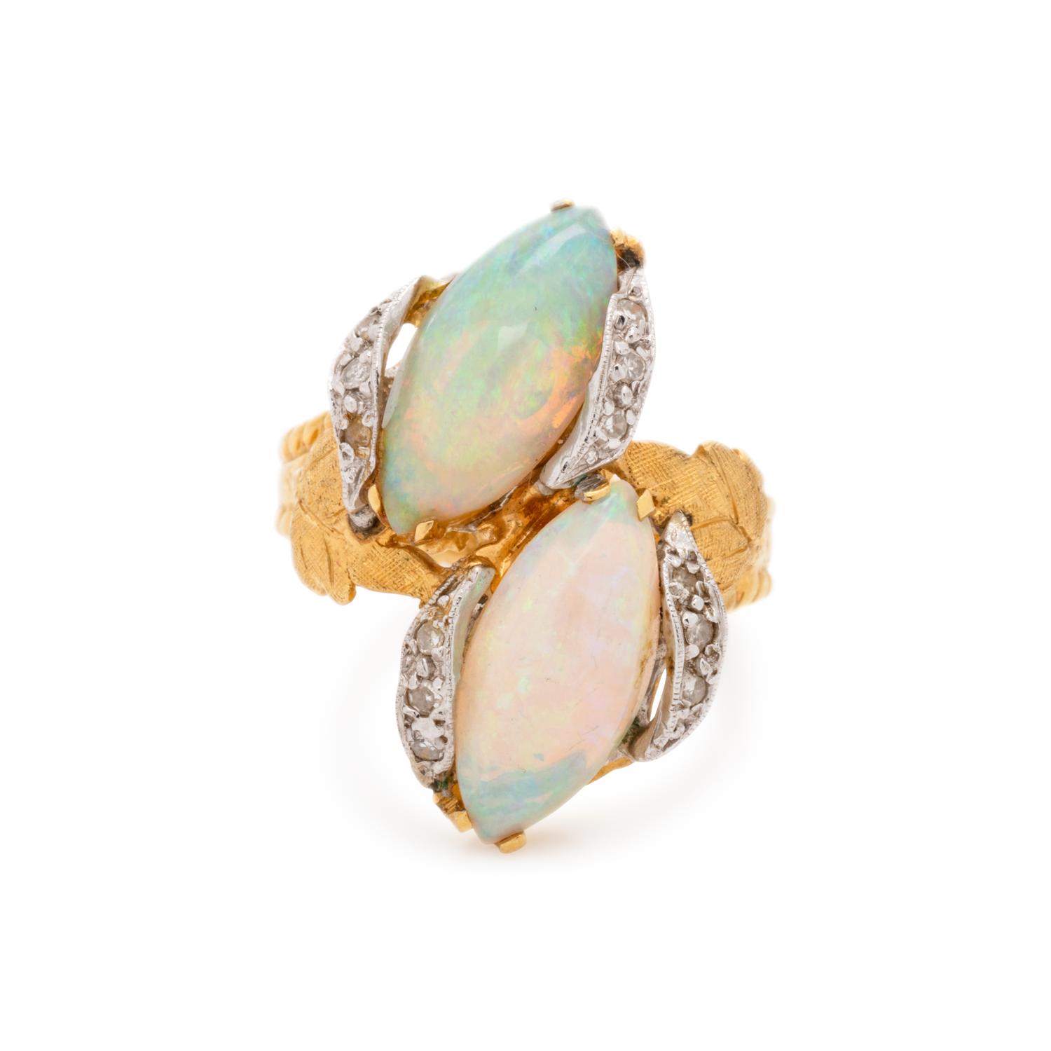 OPAL AND DIAMOND RING