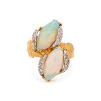 OPAL AND DIAMOND RING