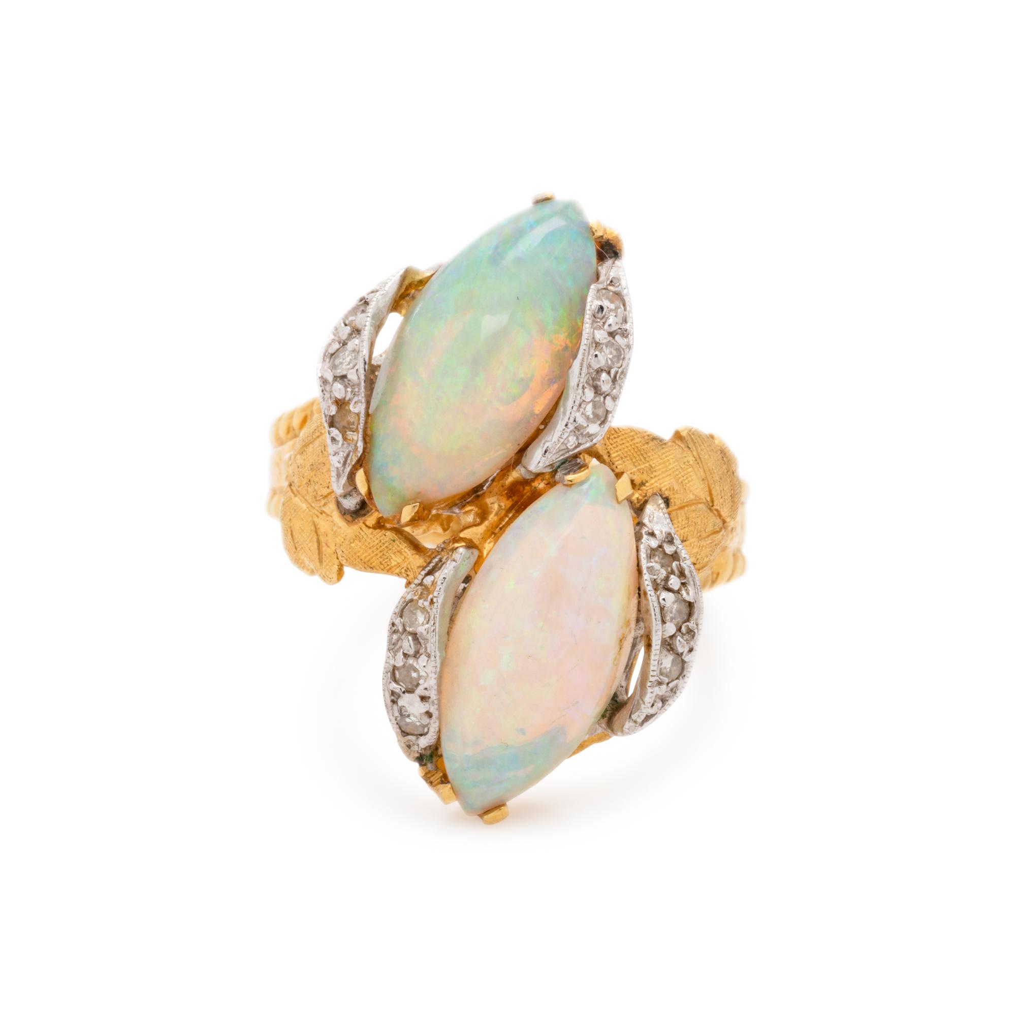 OPAL AND DIAMOND RING