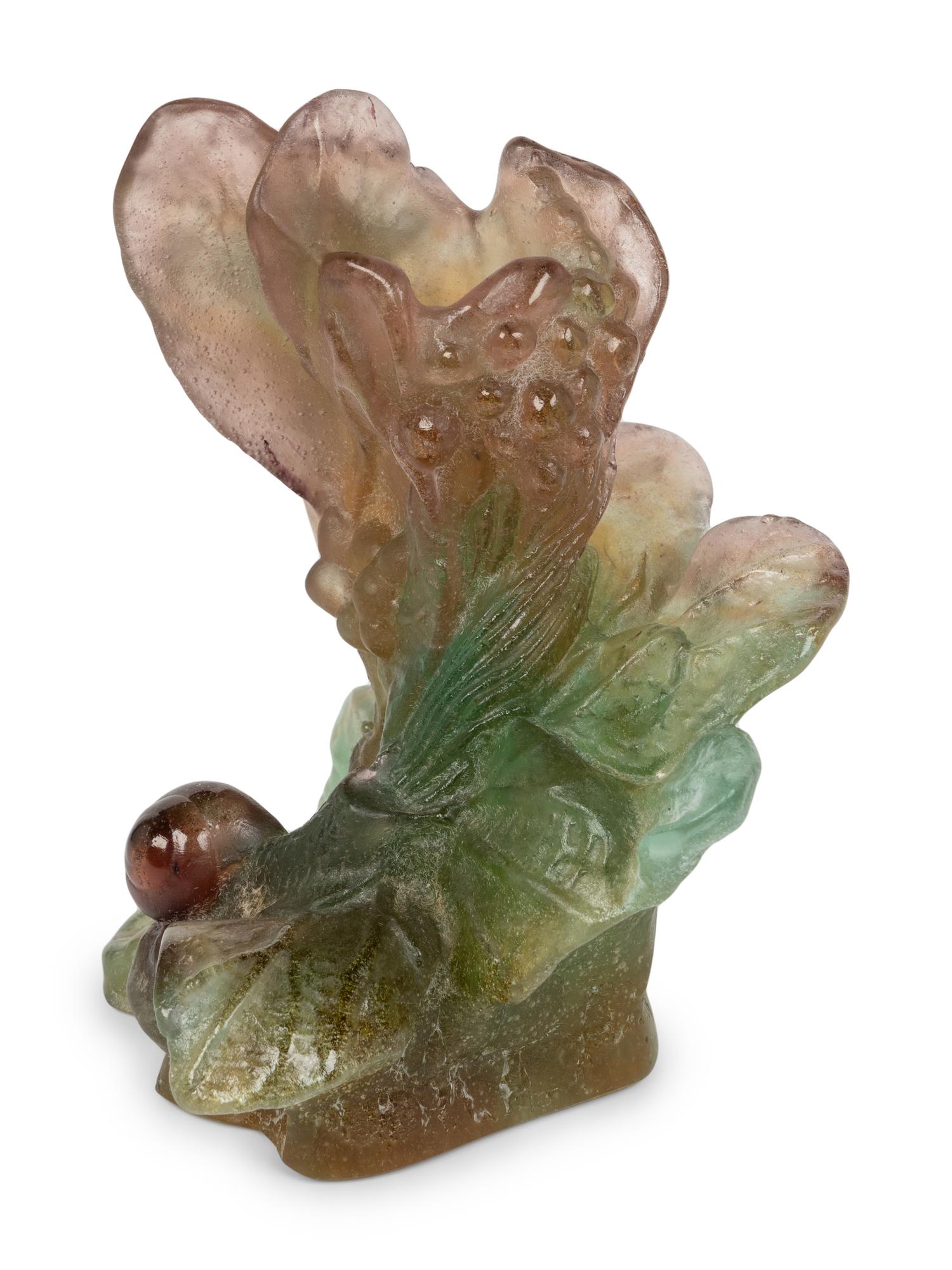 A Daum Pâte de Verre Candlestick