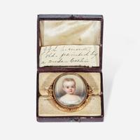 John Carlin (1813-1891) and other Two Portrait Miniatures: George Gray Lyman and a Girl in Pink Dress from New England