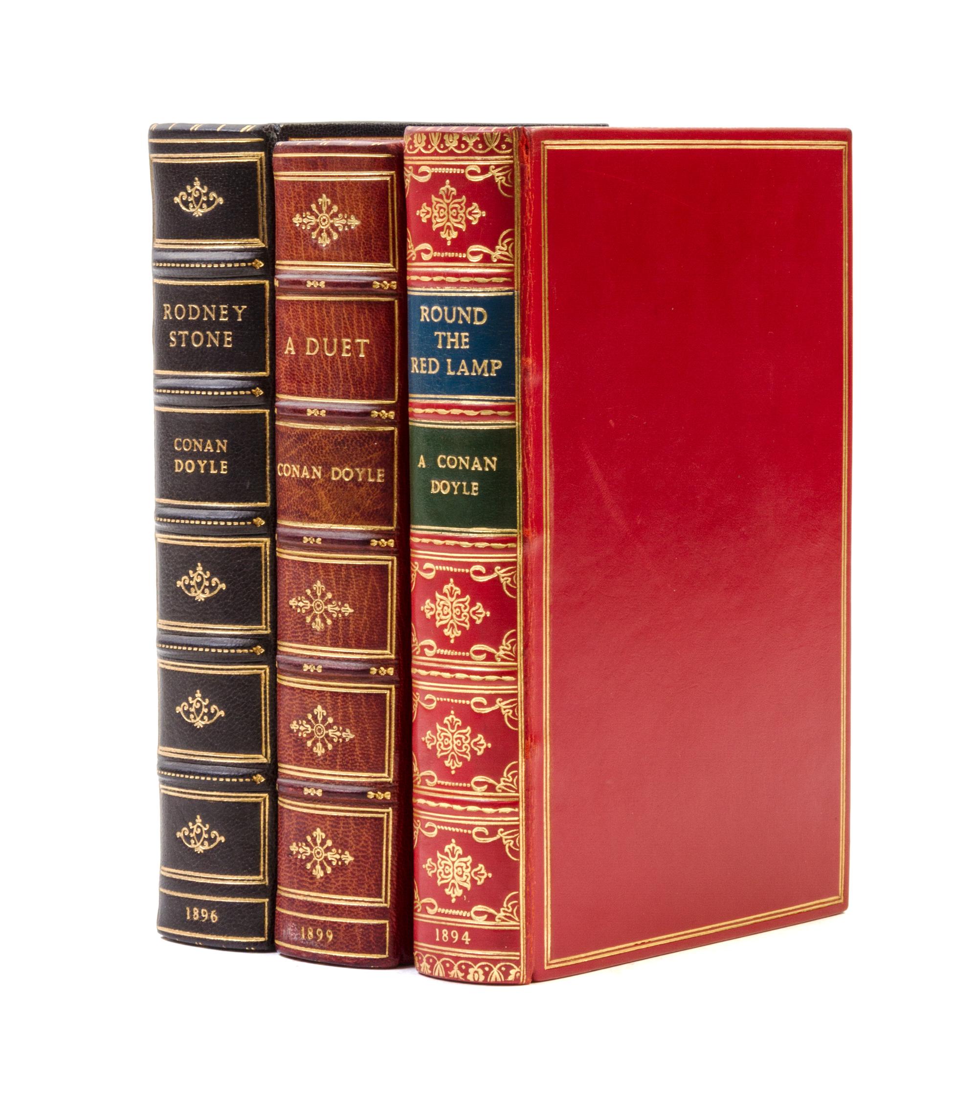 DOYLE, ARTHUR CONAN. Three first editions. Rodney Stone, (1896); A Duet w/an Occas. Chorus, (1899); Round the Red Lamp, (1894).