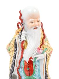 Four Chinese Famille Rose Porcelain Figures of Immortals