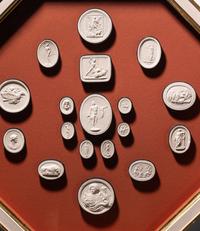 Four Framed Groups of Grand Tour Plaster Intaglios