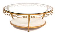 A Bill Pheasant for Baker Gilt Metal Center Table Height 16 x diameter 40 inches. — 20TH CENTURY
