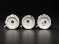 Three Porcelain Shaving Mugs with Animals