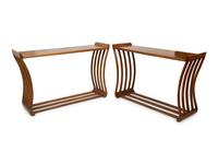 A Pair of Asian Hardwood Console Tables — LATE 19TH/ EARLY 20TH CENTURY
