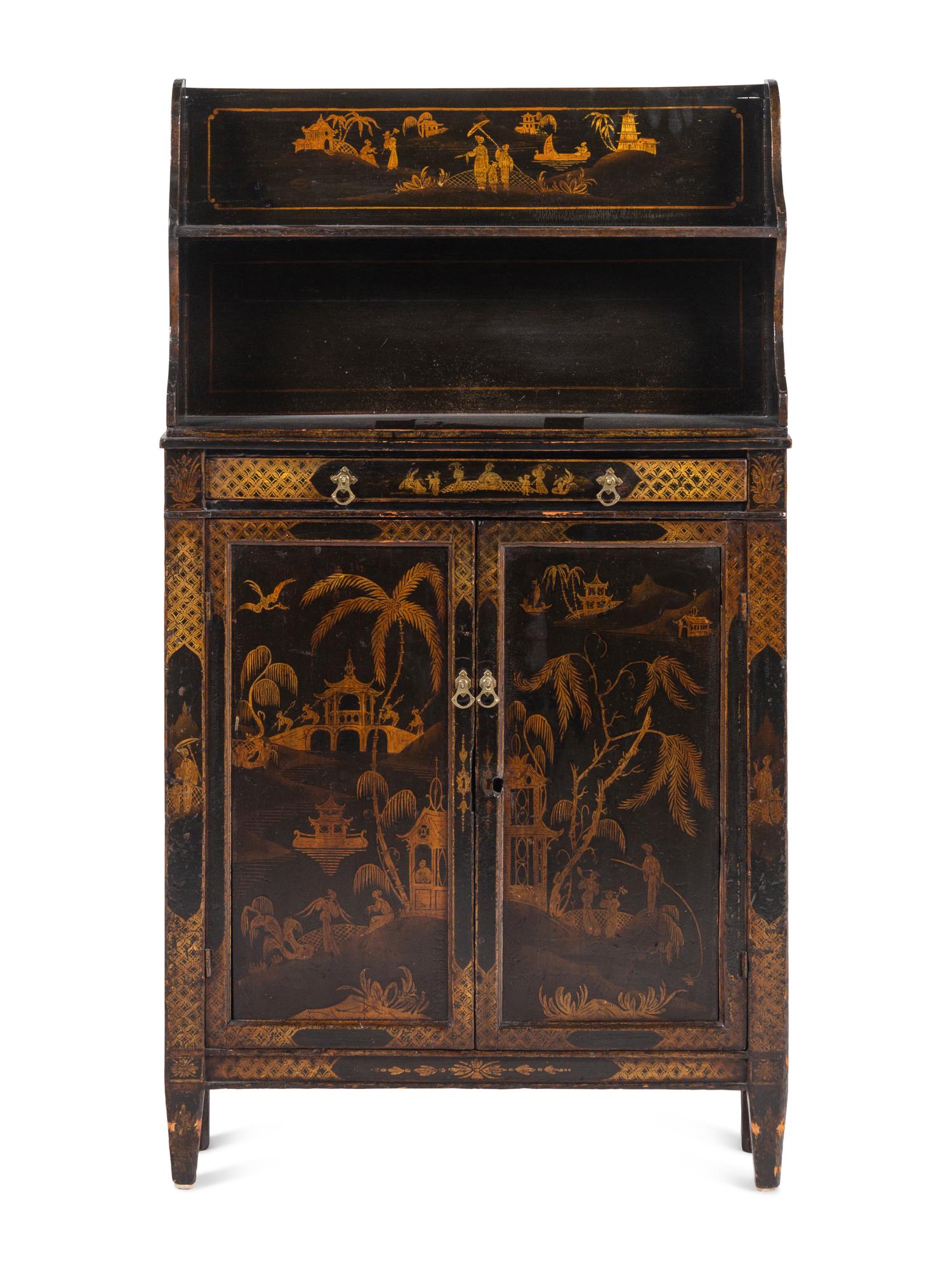A Regency Chinoiserie Decorated Chiffonier