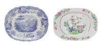 Two English Ceramic Platters Width of first 20 1/4 inches. — 20TH CENTURY