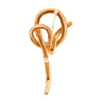 C.D. PEACOCK, YELLOW GOLD AND DIAMOND BROOCH