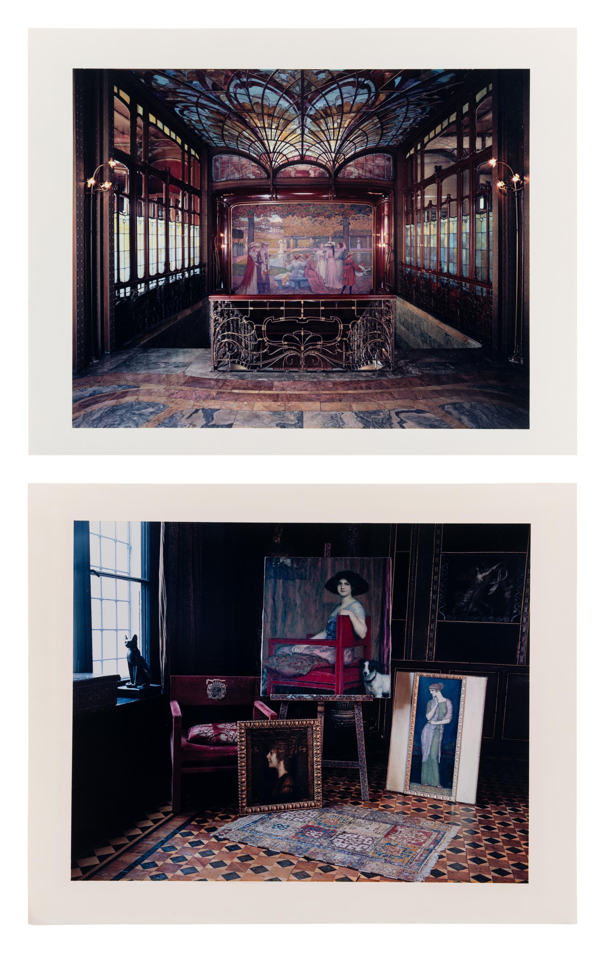 Evelyn Hofer (1922-2009) 260, Villa Stuck, Munich, 1984 ; and Maison Solvay Bruxelles, 1985