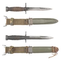 Two US M4 Bayonets with Scabbard