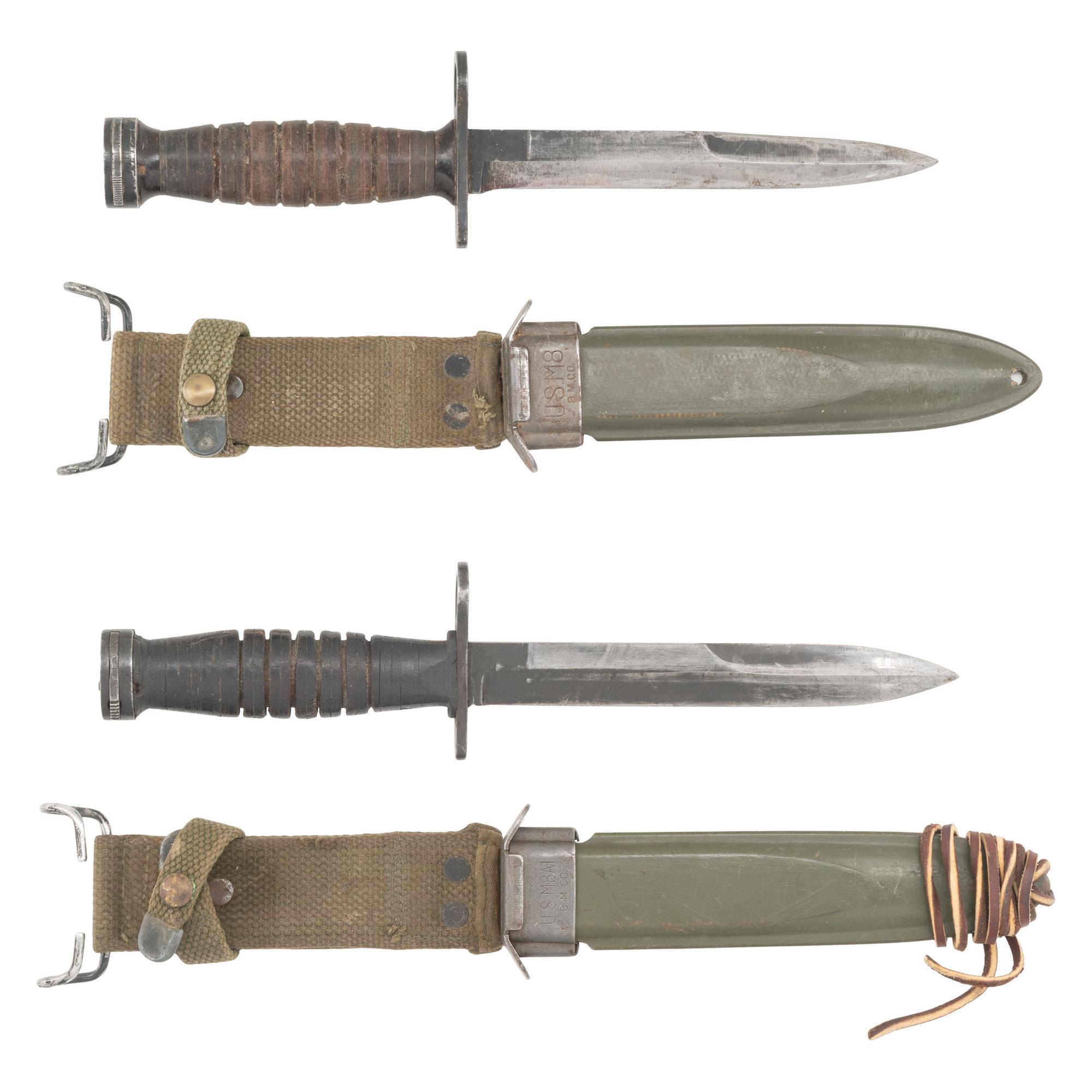 Two US M4 Bayonets with Scabbard