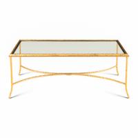 A Gilt Bronze and Glass Low Table