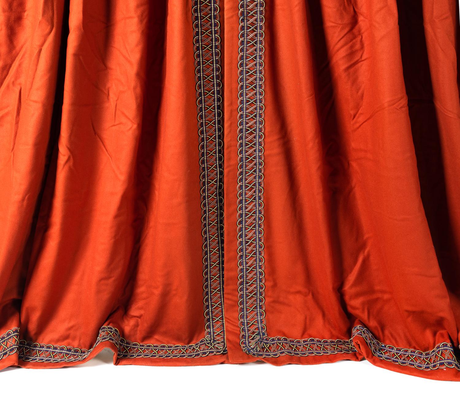 A Set of Eight Drapery Panels