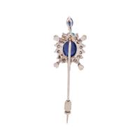 SAPPHIRE AND DIAMOND TURTLE STICKPIN