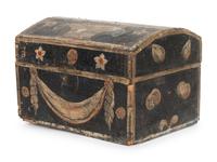 A Paint-Decorated Dome-Top Box