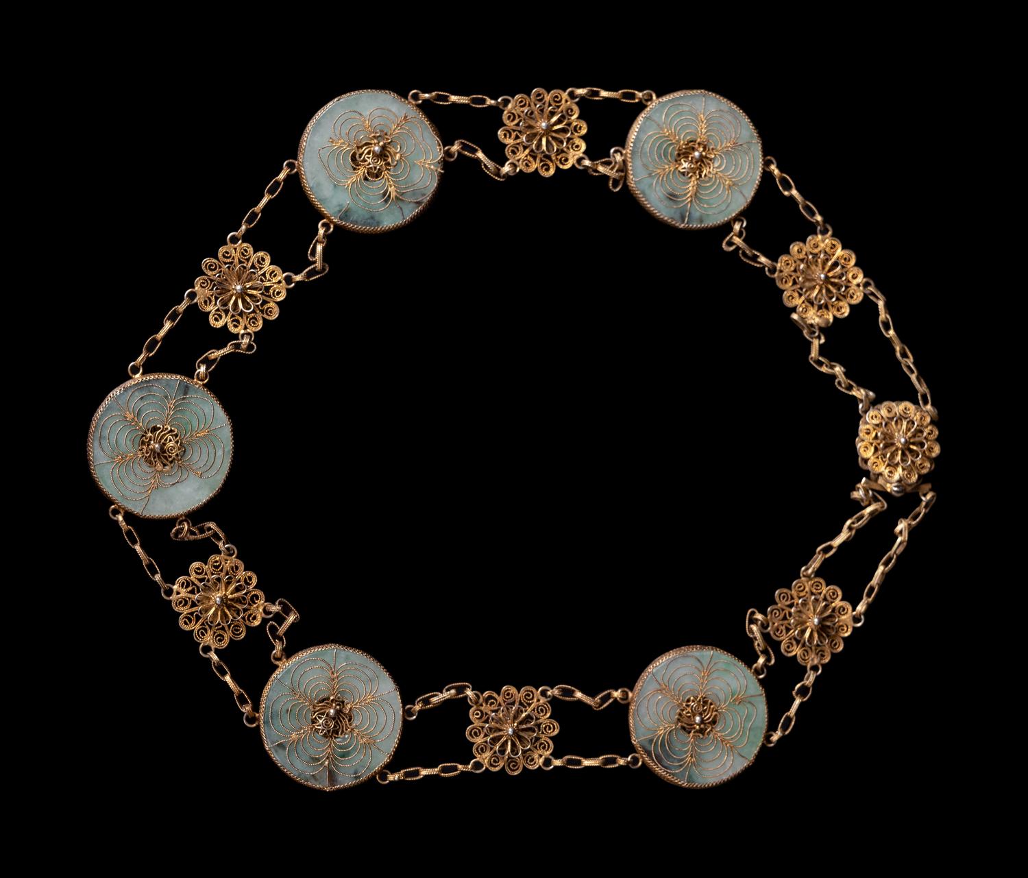 Six Chinese Hardstone Jewelry Articles