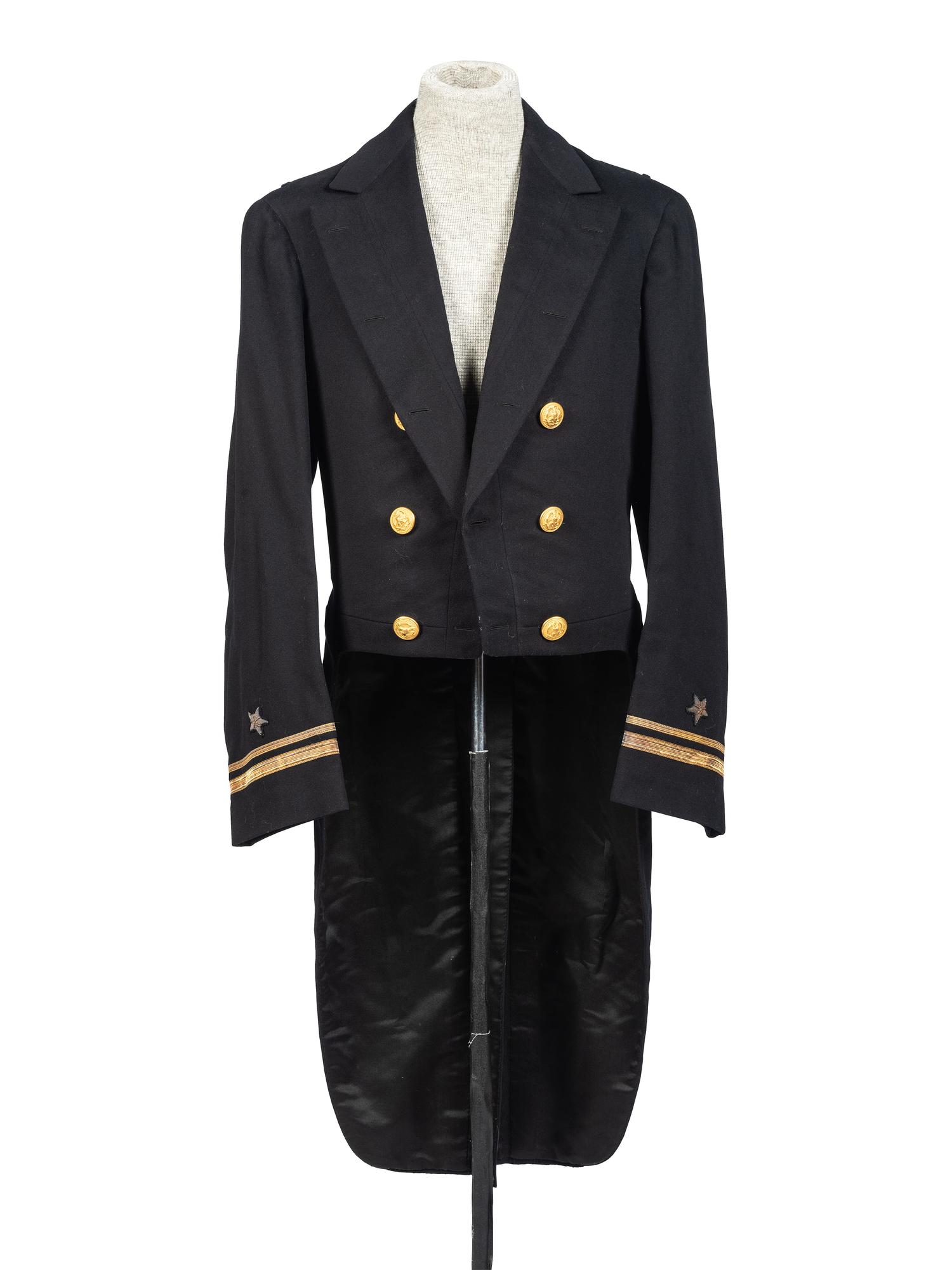 [MILITARIA]. Late 19th-to-early 20th-century US Navy officer's dress tailcoat.