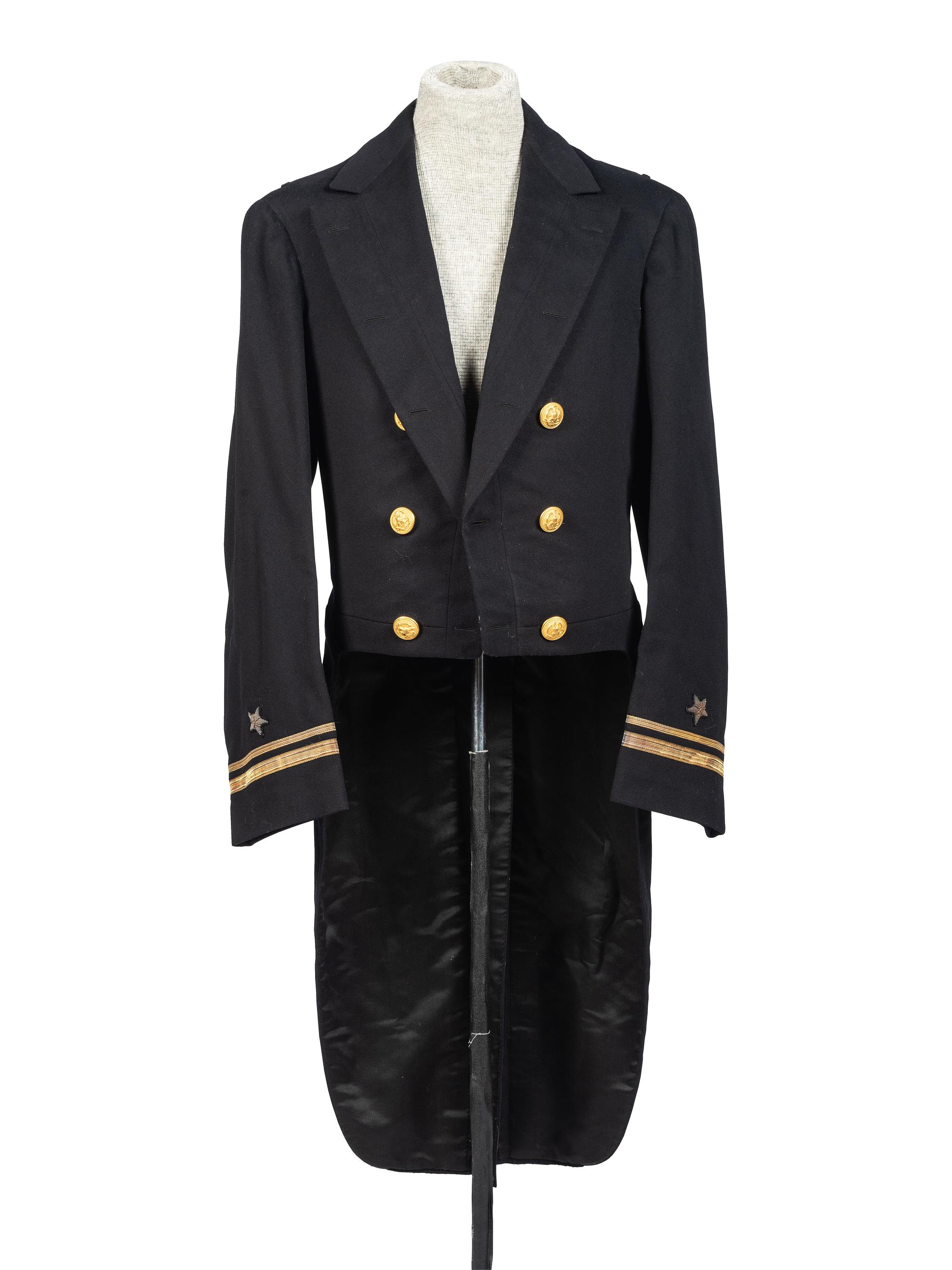 [MILITARIA]. Late 19th-to-early 20th-century US Navy officer's dress tailcoat.