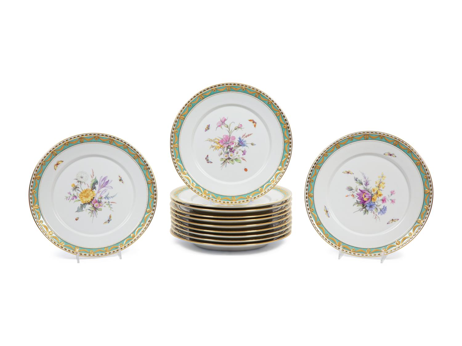 A Set of Twelve Berlin (K.P.M.) Porcelain Chargers